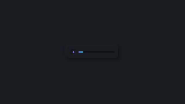 Modern progress bar animation with neon glow effect on dark background
