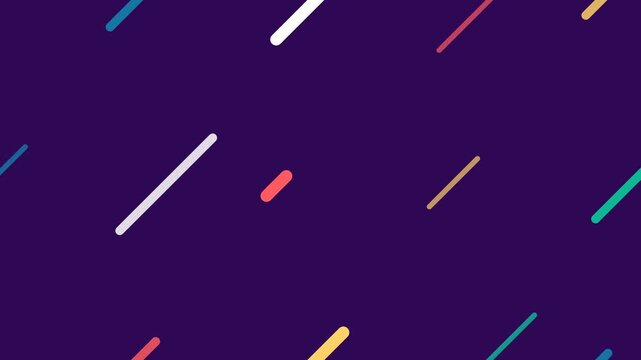 Abstract Motion Graphics: Colorful Dashes and Dots on Dark Background