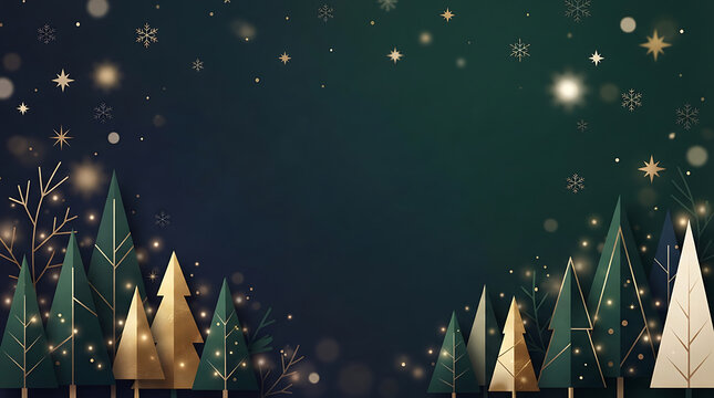 Elegant Winter Forest Holiday Background