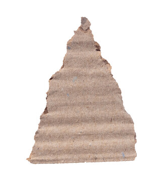 old paper tear triangle on white background isolated