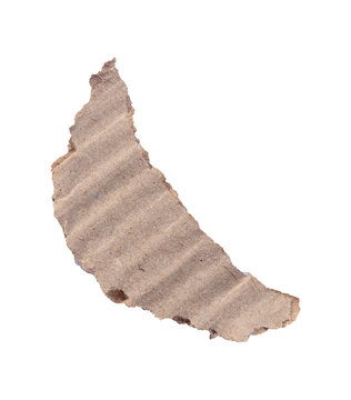 torn cardboard pieces isolated on white background
