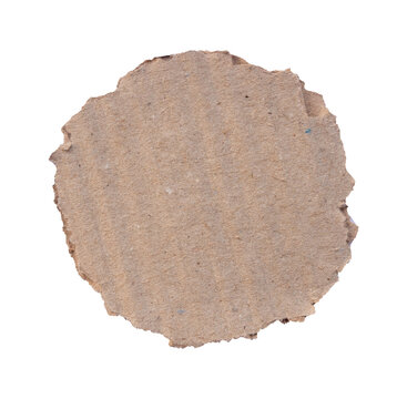 old paper tear round on white background isolated
