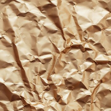 Gold foil background texture crumpled metal wrapping paper