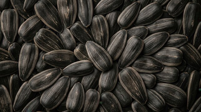 Roasted sunflower seeds with shells covering the entire frame for a healthy vegan snack.