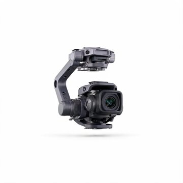 Advanced Drone Camera Gimbal for Stabilized Aerial Imaging Isolated on White