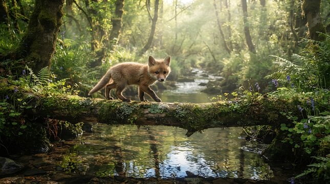 A rare little fox life in the hidden forest