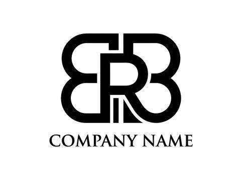 Creative abstract monogram logo design with modern typography rbb brb bbr letters