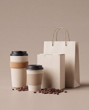 Premium Coffee Branding Set with Coffee Beans