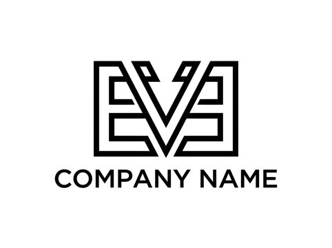 Modern abstract geometric logo design with company name placeholder