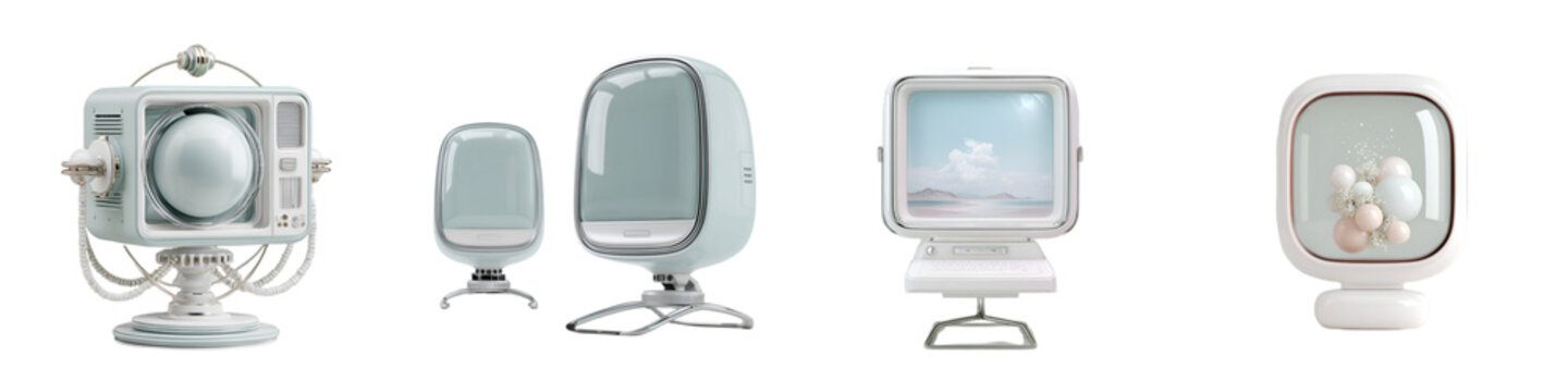 Retro Futuristic TV Sets - Vintage Television Technology Collection