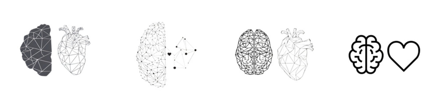 Brain and Heart Connection - Abstract Geometric Symbolism