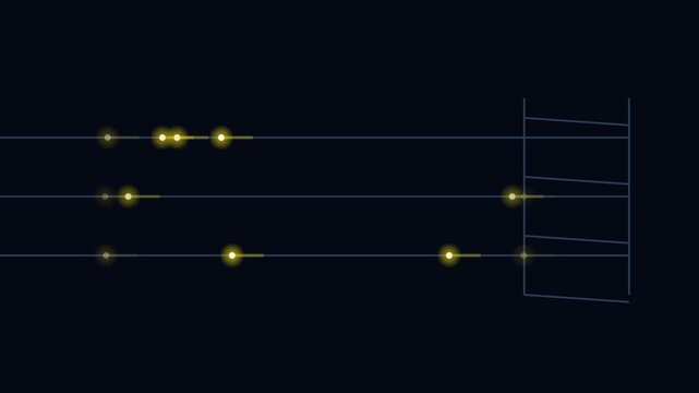 Digital Music Notation Moving Dots on Stave Lines