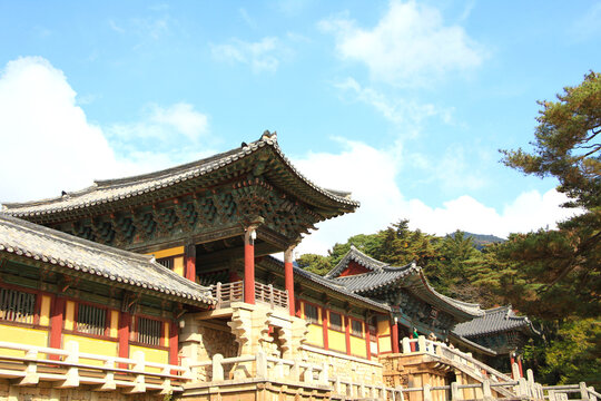 Beautiful Scenery in Bulguksa Temple, Gyeongju, South Korea