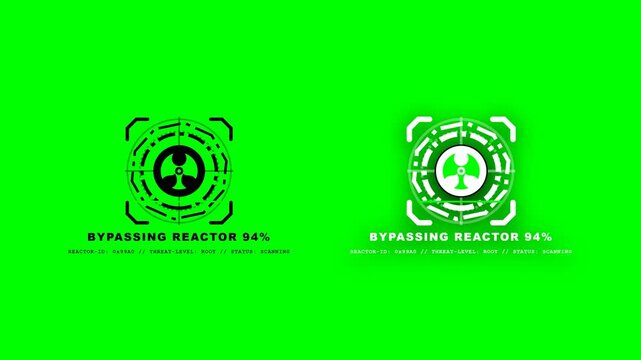 System Kernel Overridden Reactor Unlocked Chroma Key Animation.
