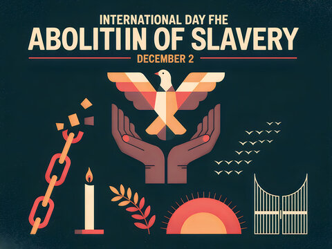 International abolition of slavery awareness illustration