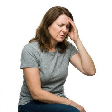 Woman Experiencing Headache Pain And Stress