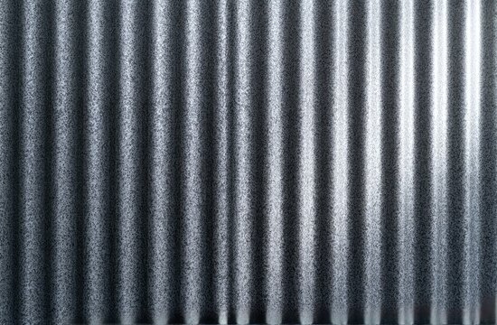 Textured metallic surface with vertical corrugated ridges
