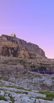 Fantastic sunrise over the Tuckett Dolomites