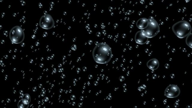 Colorful soap bubbles floating slowly against a black background with each reflecting iridescent rainbow colors bright light highlights translucent surfaces