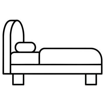 Simple bed icon