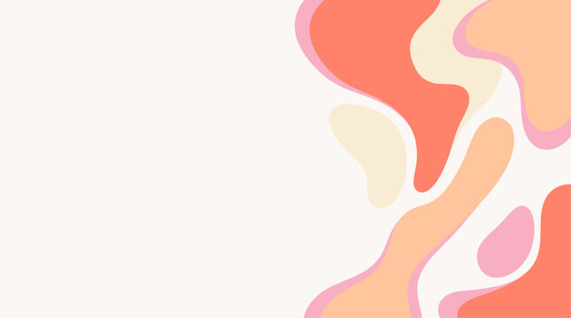 Abstract organic shapes in warm pastel colors, graphic element background