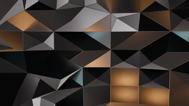 Abstract Black Faceted Geometric Background