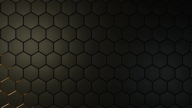 Dark Hexagonal Abstract Surface Animation