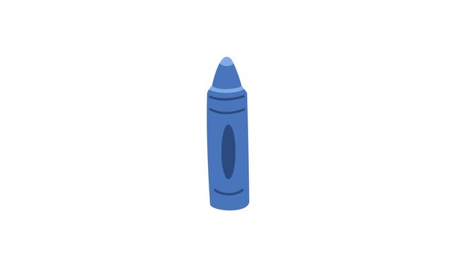 School Crayon blue