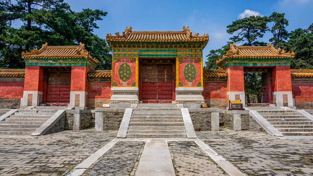 Traditional Chinese Temple Complex in Yixian, Hebei Province