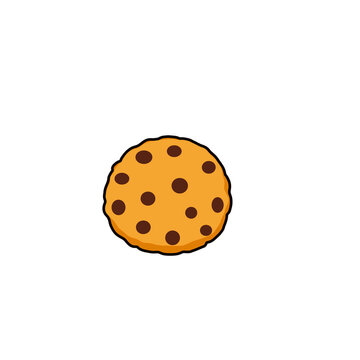 Chocolate Chip Cookie Vector Illustration