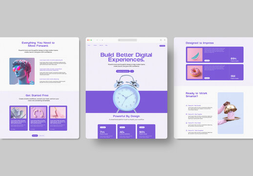 Website Design Mockup Presentation with Browser Screens