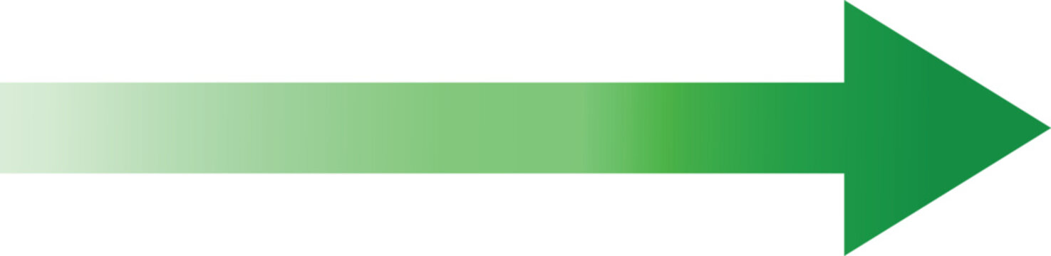 Green Gradient Right Pointing Arrow Fading Icon