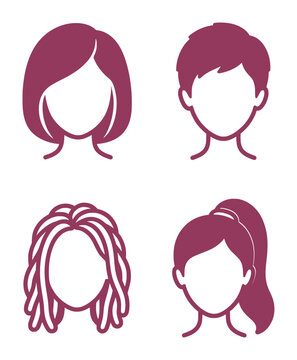 woman haircuts icon (artwork 2)