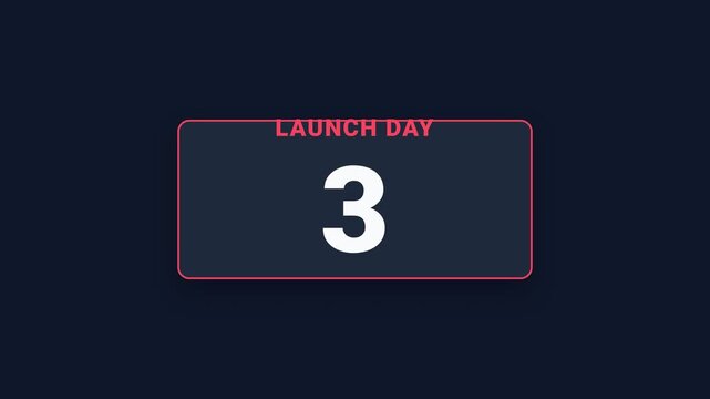 Countdown Timer Animation, Digital Display Counting Down from Ten to Zero on Dark Background, Representing Anticipation, Event Start, and Project Launch