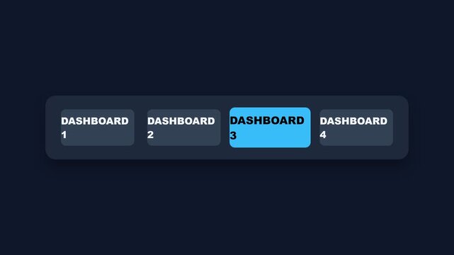 Dashboard navigation menu interface design.