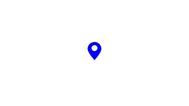location icon animation with bright background. Navigation, pointer, location, map, GPS.location glowing neon icon fast tracking map pin icon animation on black background.