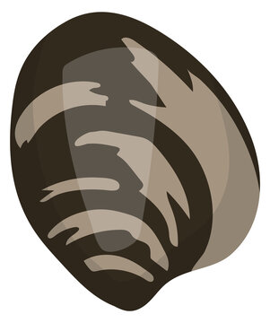 Sea shell icon. Cartoon ocean beach seashell
