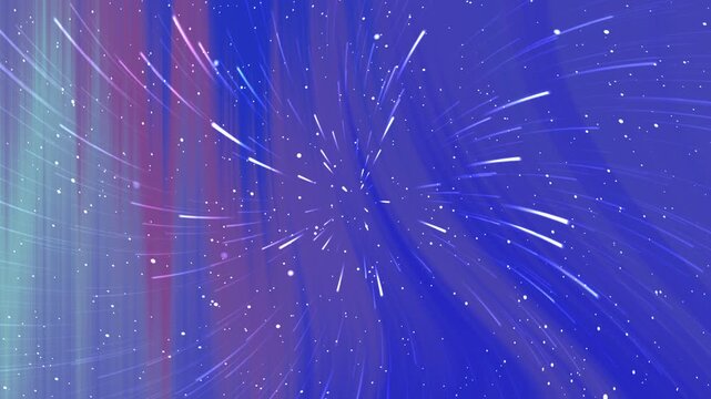 Amazing cosmic light trails on a blue background, perfect for futuristic designs or spacethemed projects needing dynamic energy and motion.