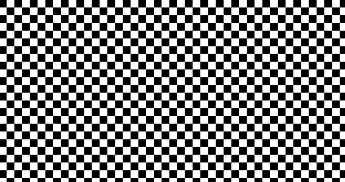 Black and White Checkered Background 4K Moving Pattern Loop. Conceptual bg for Racing, Sports, fashion games, retro style, and Visual Effects. Chessboard moving. 80s and early 90s style square bg. 
