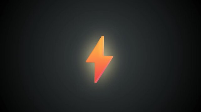 lightning bolt on black background