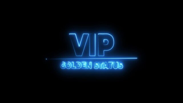 The golden stylized abbreviation of VIP. Animation for websites, apps, and creative design