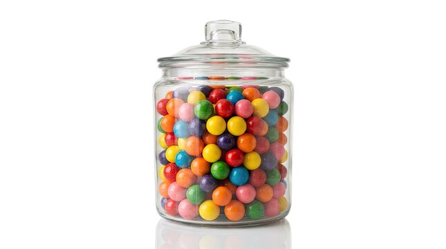 candy in a glass jar