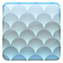 Glossy blue ui button with fish scale texture © ONYXprj