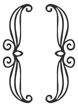 Curly brackets. Decorative typography element. Elegant parenthesis