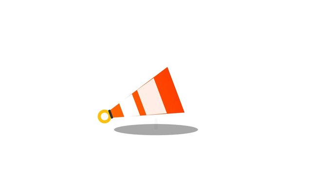 Animasi Morphing Warning Beacon Traffic Cone 4K Motion Graphic Animation | Seamless Loop