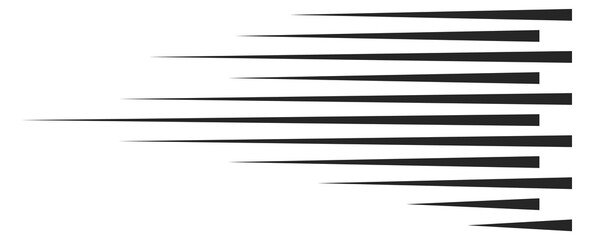 Comic speed lines. Motion burst black element © LadadikArt