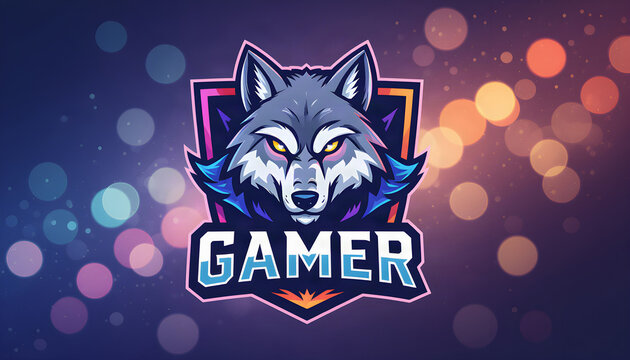Gamer logo. Gaming logo design. Animals logo. Animals gaming logo. Neon design