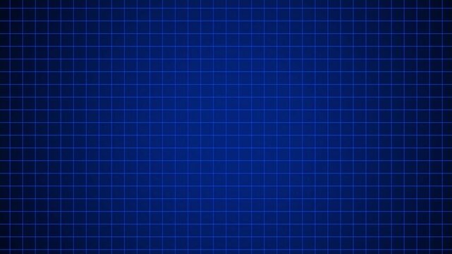 grid tunnel seamless loop animation with grid line top and bottom moving forward on blue background. 4K animated background for tech intro, vj loop, editing