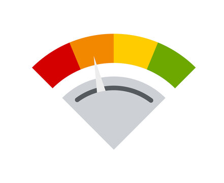 Color indicator. Score measurement arrow gauge element