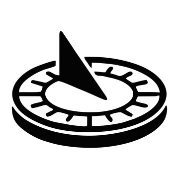 Ancient Sundial Sun Clock Time Logo